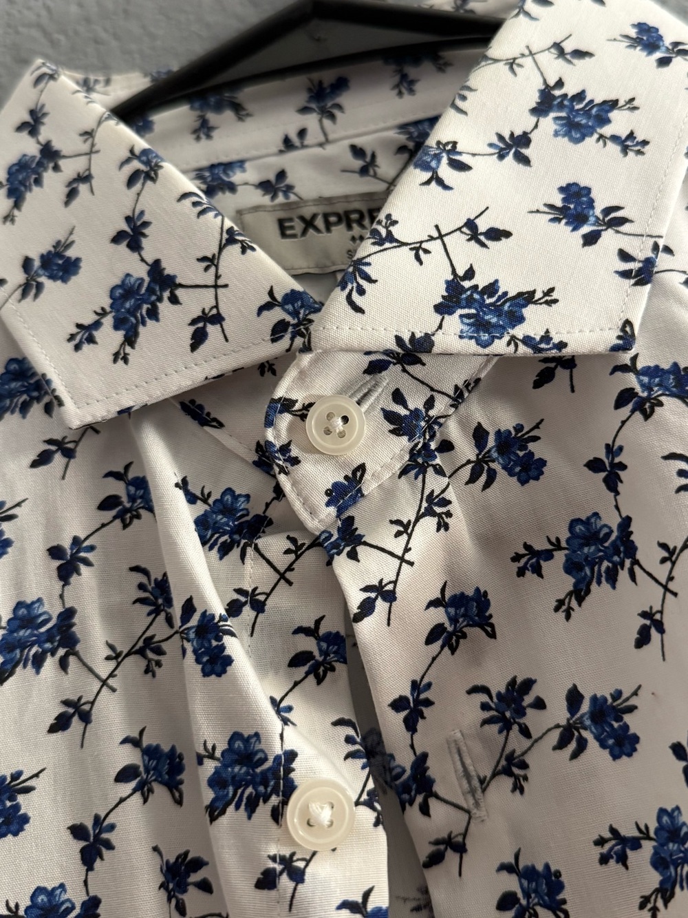 Express Slim Fit Floral Dress Shirt - Picture 5 of 9